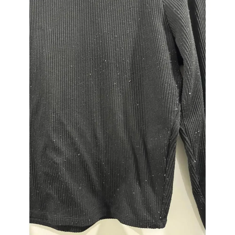 Hollister Teal & Black Ribbed Stretch Baby Tee Long Sleeve Top Bundle Size Large - Picture 7 of 9